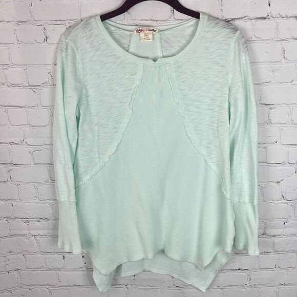 Ragdoll & Rockets Mint Long Sleeve Distressed Top Girls Size Large - Picture 1 of 6